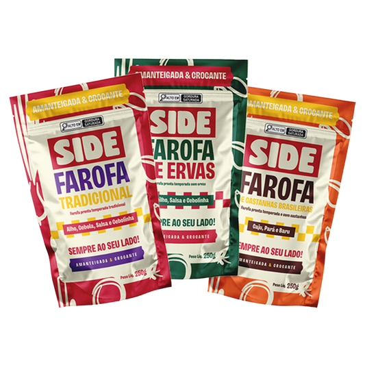 Kit Farofa SIDE - Tradicional, Ervas e Castanhas