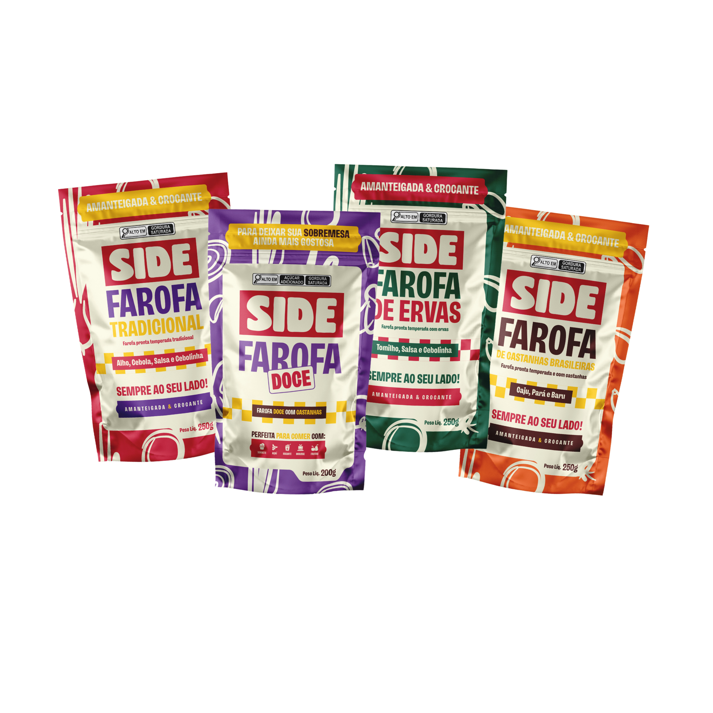 Kit Farofa SIDE 4 Sabores